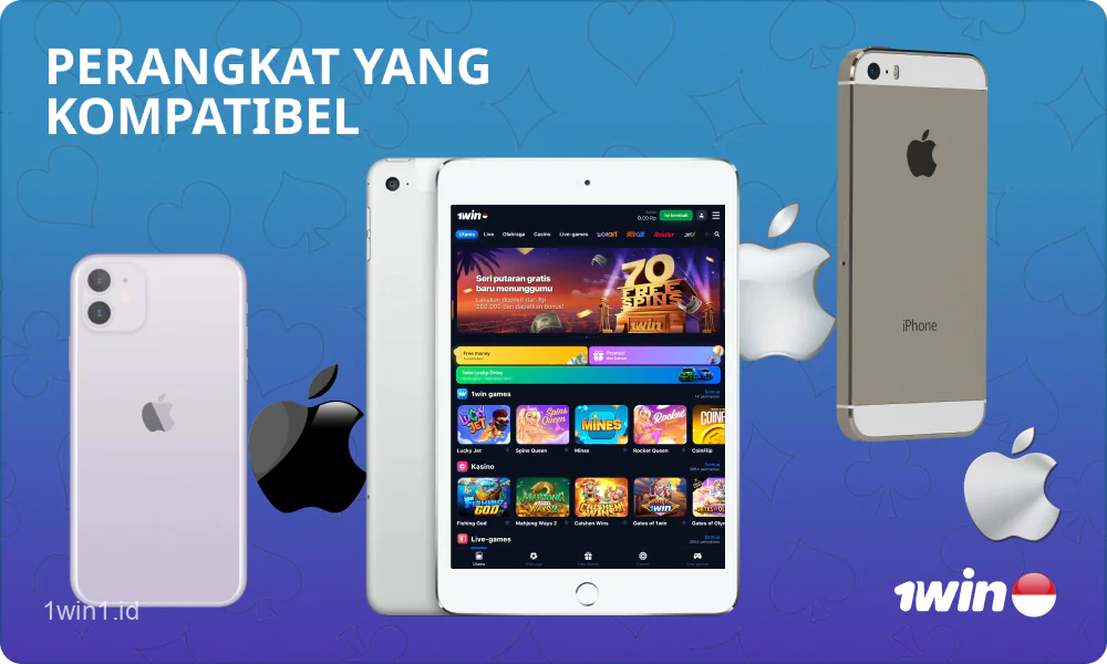 Aplikasi seluler 1win untuk iOS tidak hanya kompatibel dengan iPhone, tetapi juga dengan tablet iPad, yang memungkinkan pengguna memilih perangkat yang paling nyaman bagi mereka