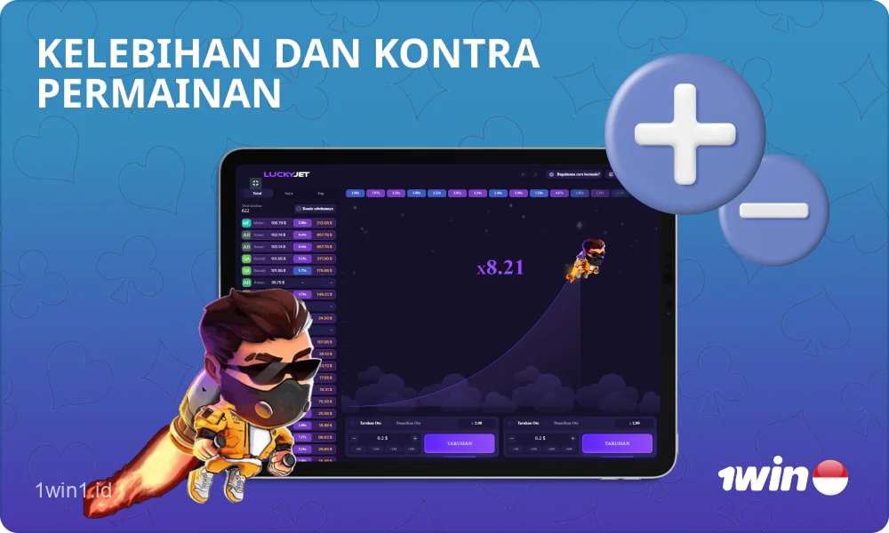 Pengguna 1win Casino Indonesia mengapresiasi berbagai manfaat dari game crash populer Lucky Jet