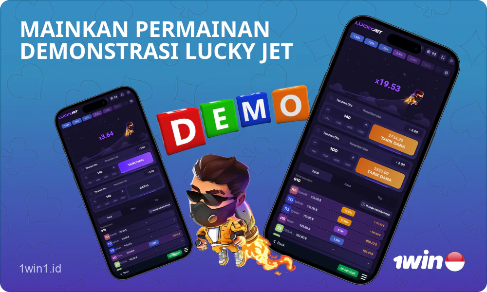 Dalam game tabrakan yang menarik, 1win Lucky Jet, Anda dapat bermain tidak hanya dengan uang sungguhan, tetapi juga dalam mode demo, yang memungkinkan Anda mempelajari permainan dan berbagai strategi tanpa risiko kehilangan uang