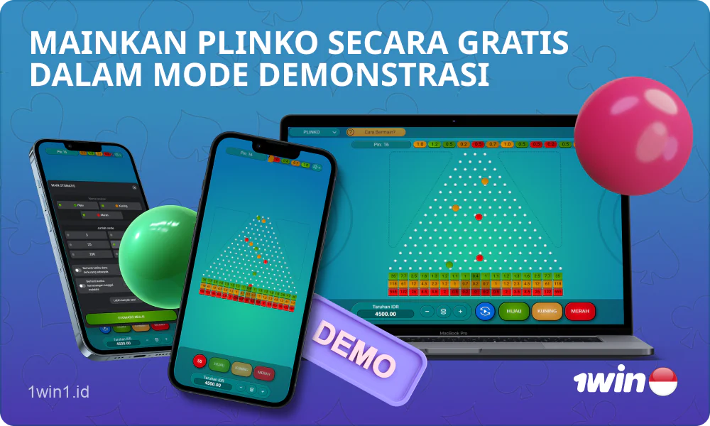 Dalam mode demo Plinko 1win, pemain Indonesia dapat membiasakan diri dengan aturan permainan dan mencoba berbagai strategi untuk meningkatkan peluang mereka untuk menang