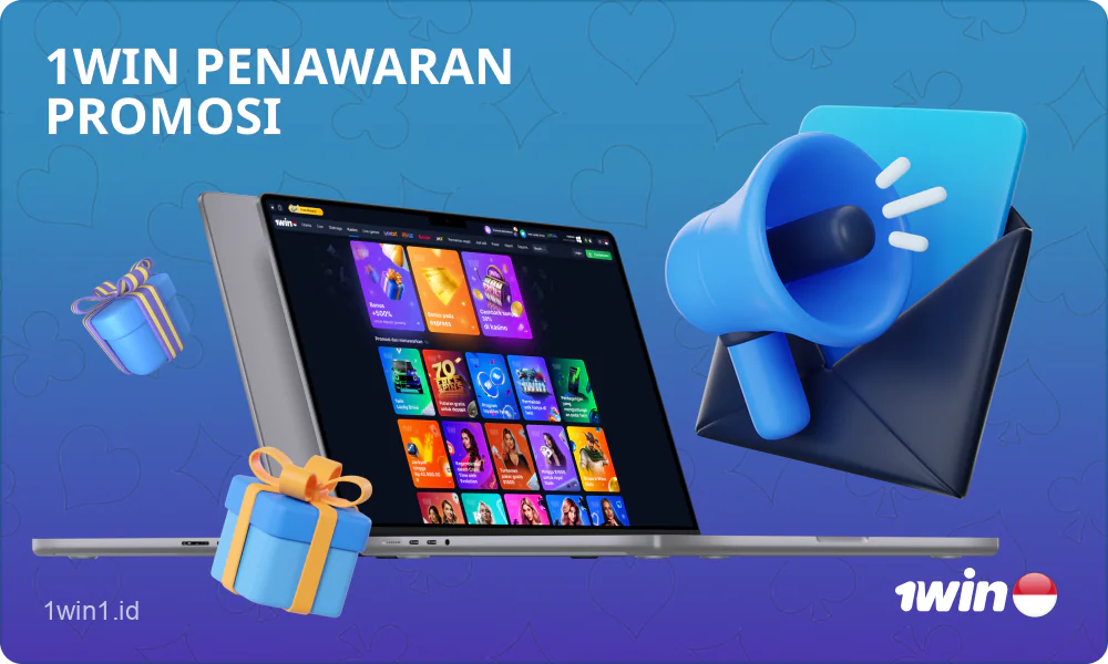 1win menawarkan berbagai promosi kepada pemain Indonesia untuk mendapatkan bonus menarik yang dapat digunakan untuk permainan kasino dan taruhan olahraga