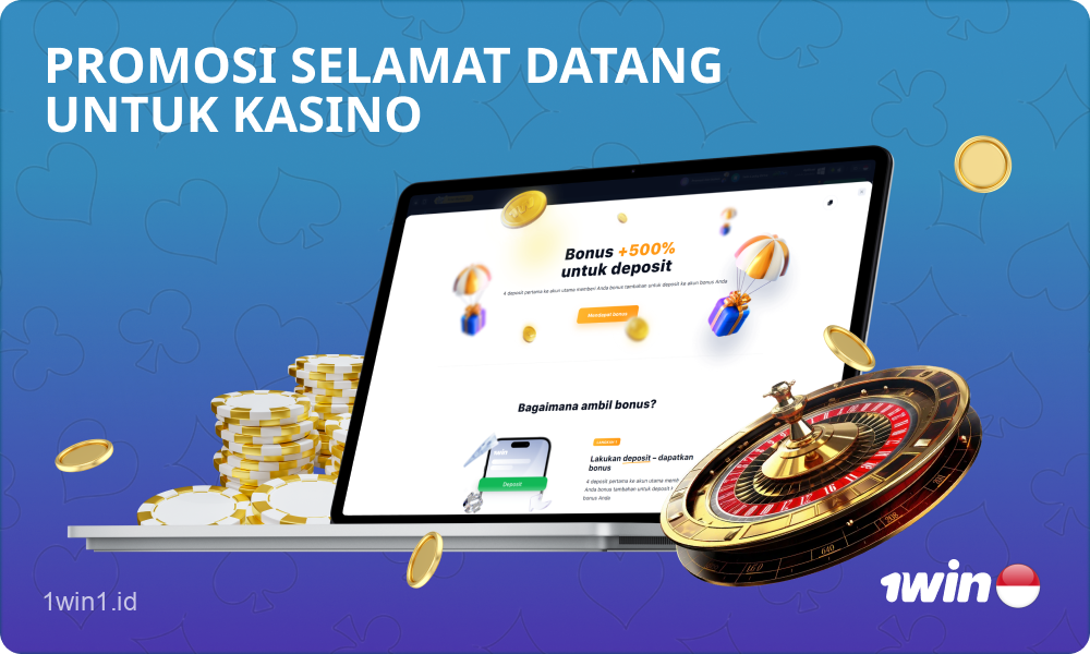 Pemain baru di kasino 1win Indonesia bisa mendapatkan bonus untuk bermain dengan uang sungguhan sebagai hadiah selamat datang