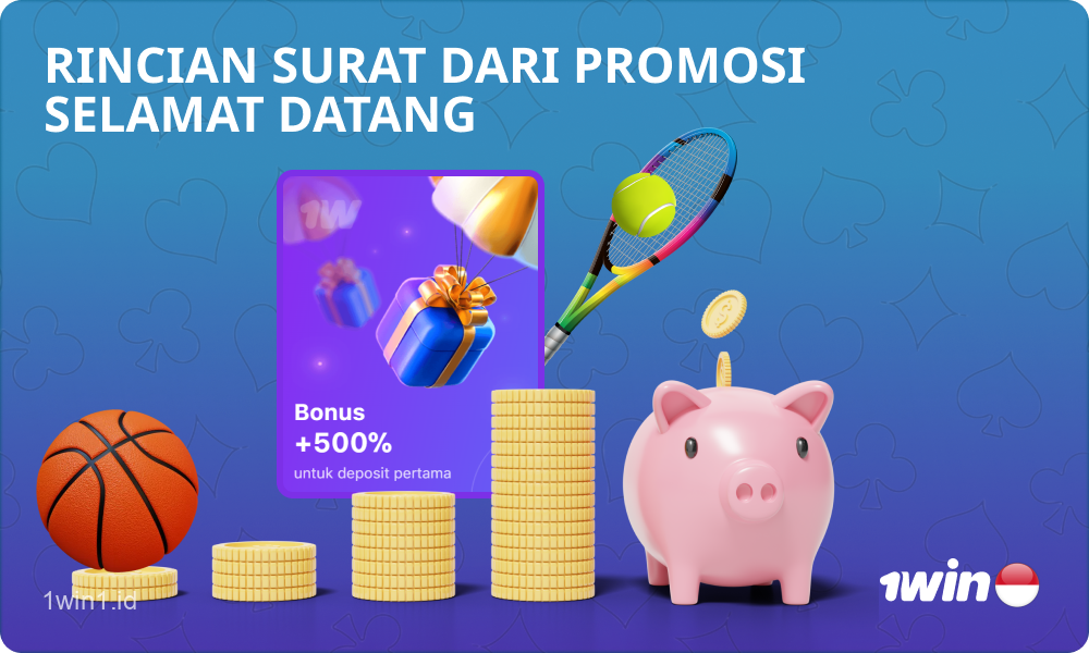 Bonus sambutan dari 1win tersedia untuk penggemar taruhan olahraga Indonesia segera setelah mendaftar dan melakukan deposit