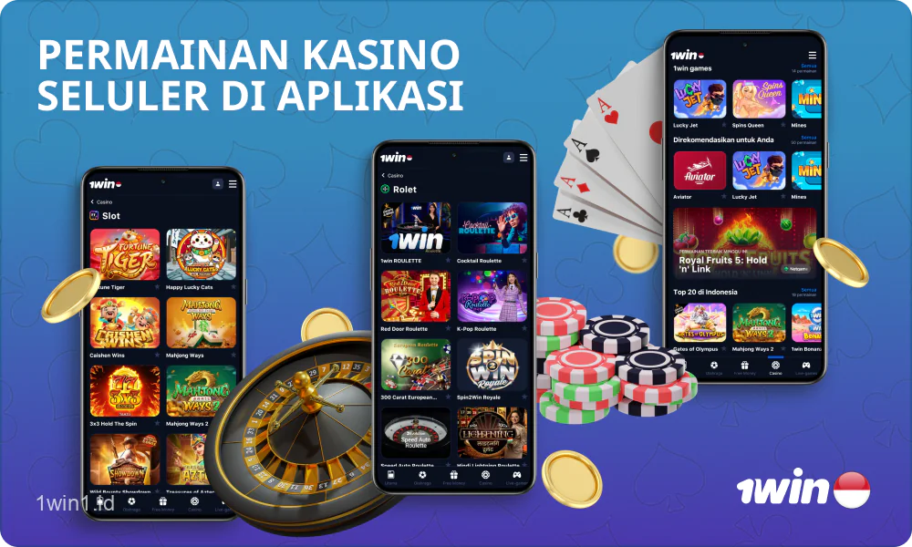 Beragam pilihan permainan kasino dengan uang sungguhan dihadirkan dalam aplikasi mobile 1win untuk Android dan iOS, antara lain slot, poker, bingo, blackjack dan masih banyak lagi lainnya