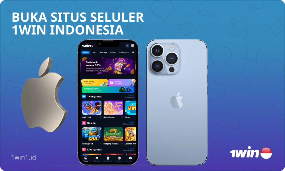 Pengguna Indonesia harus mengunjungi situs web resmi 1win untuk mengunduh aplikasi seluler untuk iOS